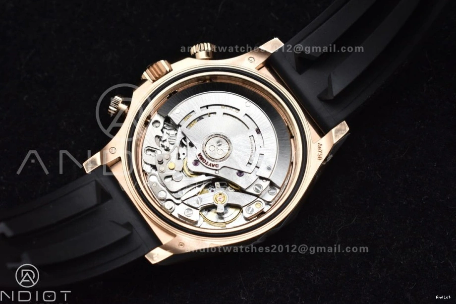 Best Daytona SH4130 116518 Oysterflex Strap RG 1:1 APSF Dial Rubber on Black Edition 0404